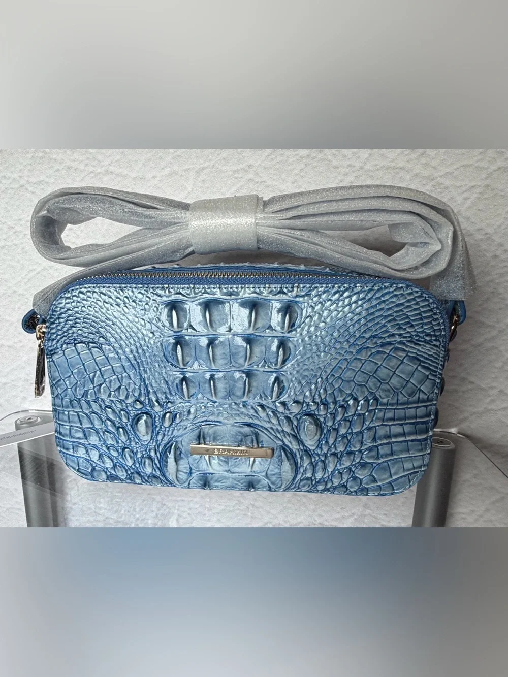 Brahmin Danica Aura Blue Crossbody Bag NWT Sky Blue